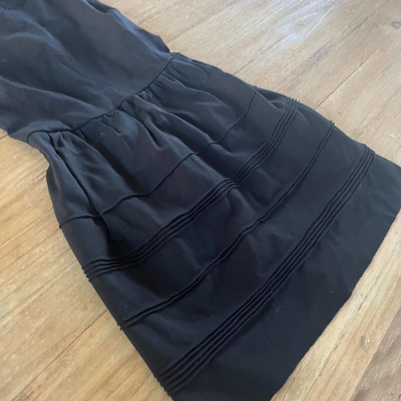 Madewell Black Raw Hem Sheath Dress Little Black Size XS Fit Flare - Picture 4 of 5